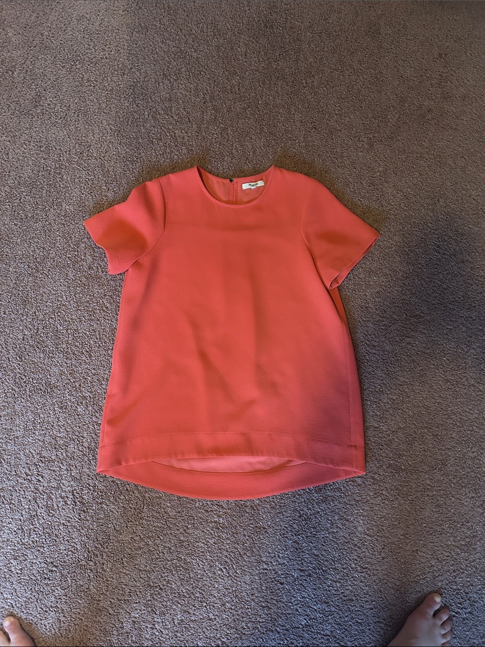 Madewell Coral Short Sleeve Top